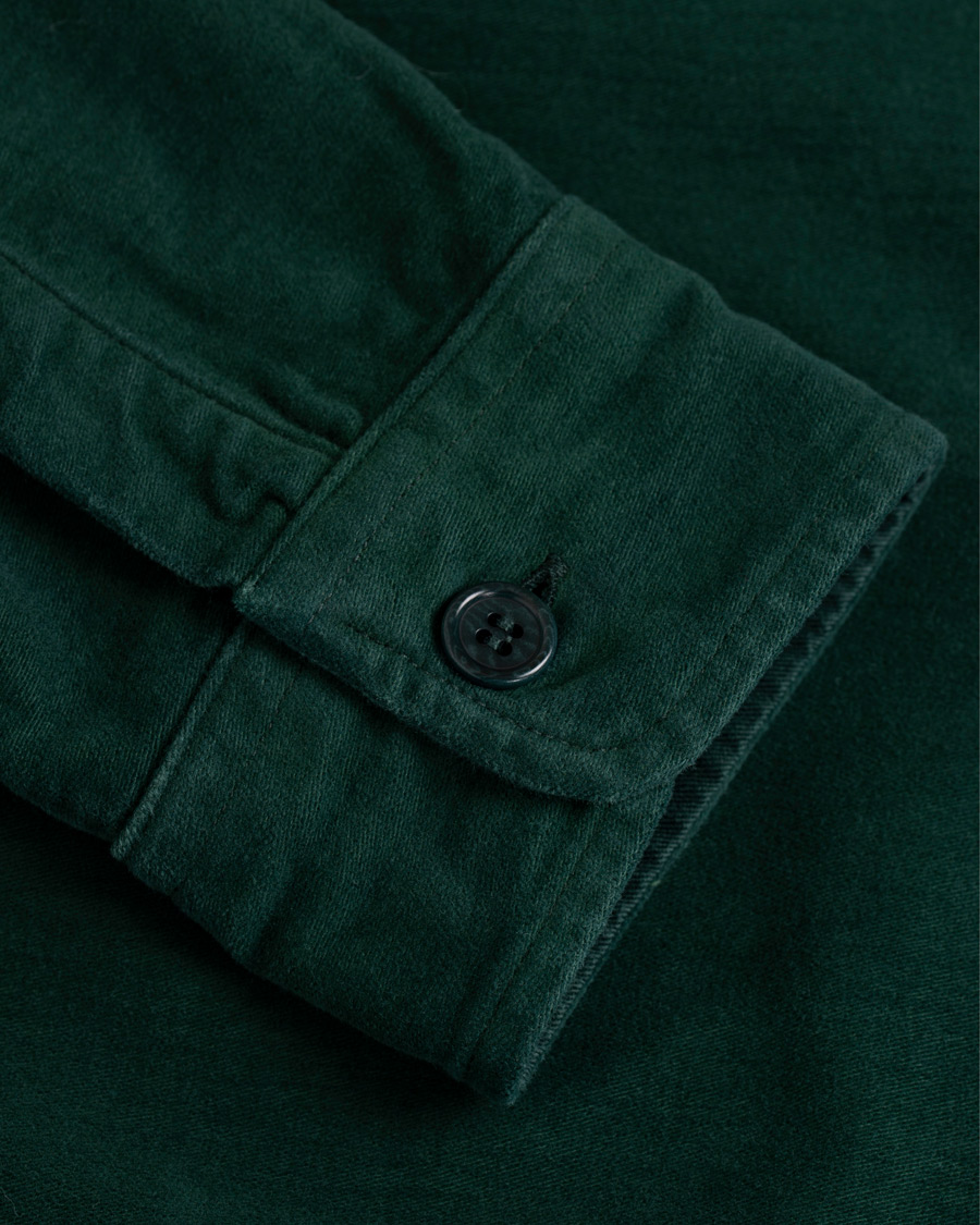 Mies | Kauluspaidat | Aspesi | Garment Dyed Cotton Shirt Jacket Dark Green