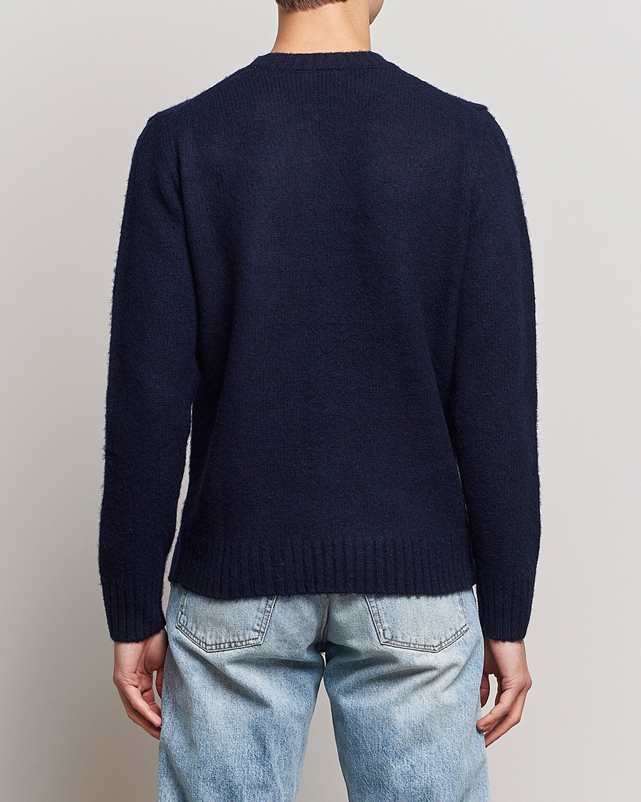 Mies | Puserot | Aspesi | Brushed Shetland Sweater Navy