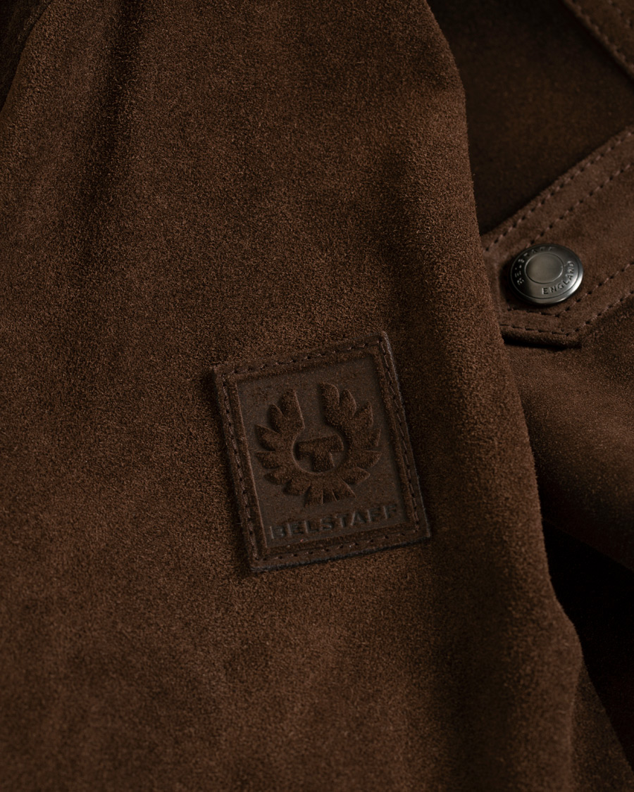 Mies | Takit | Belstaff | Denesmere Suede Field Jacket Chocolate Brown
