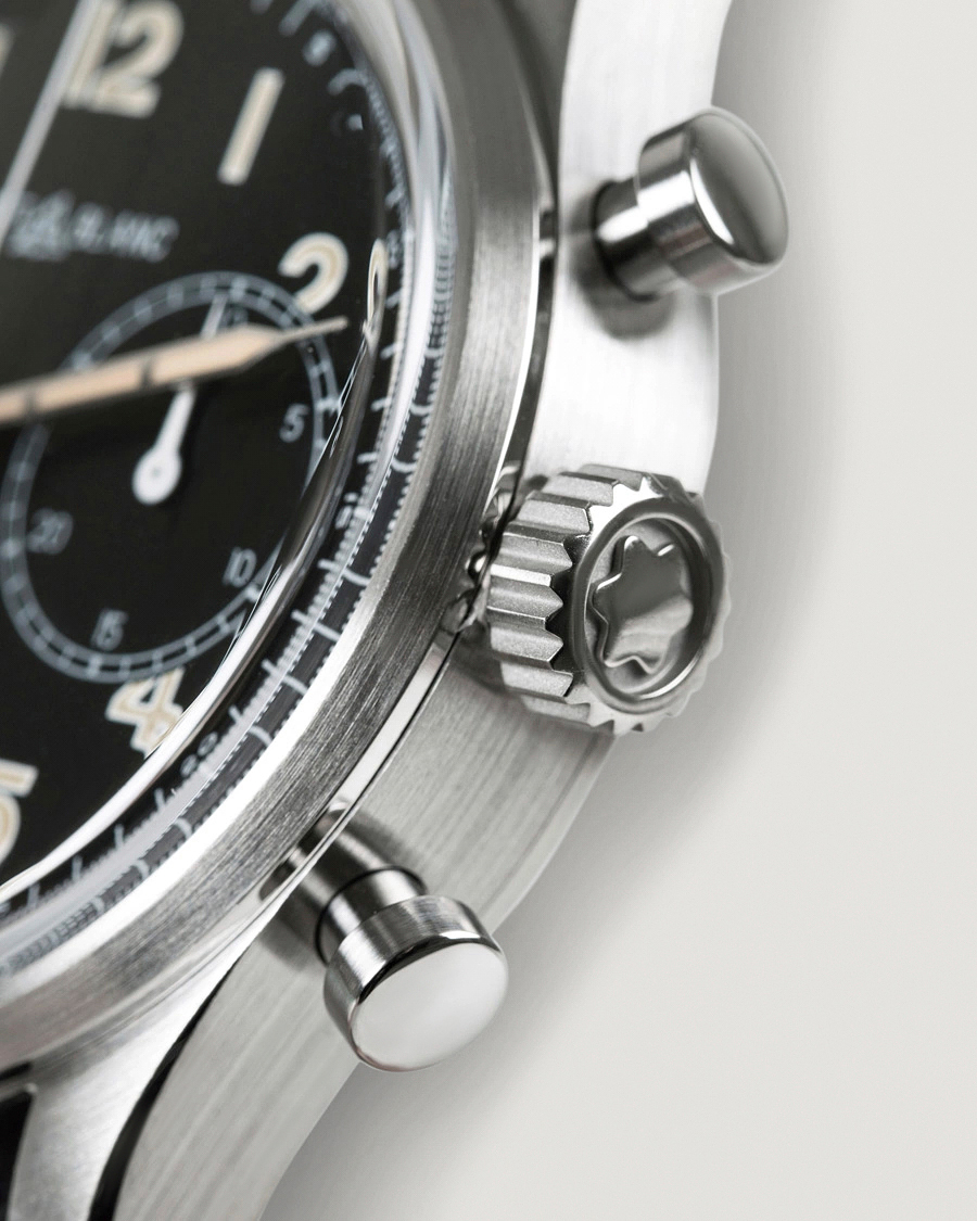 Mies | Montblanc 1858 Steel Automatic Chronograph 42mm Black Dial | Montblanc | 1858 Steel Automatic Chronograph 42mm Black Dial