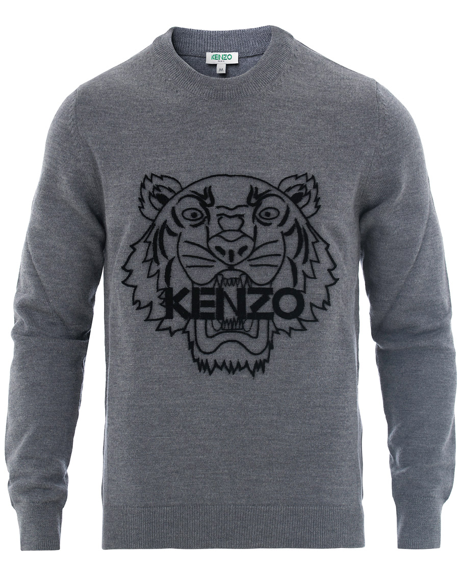 Mies | Puserot | KENZO | Tiger Head Jumper Grey