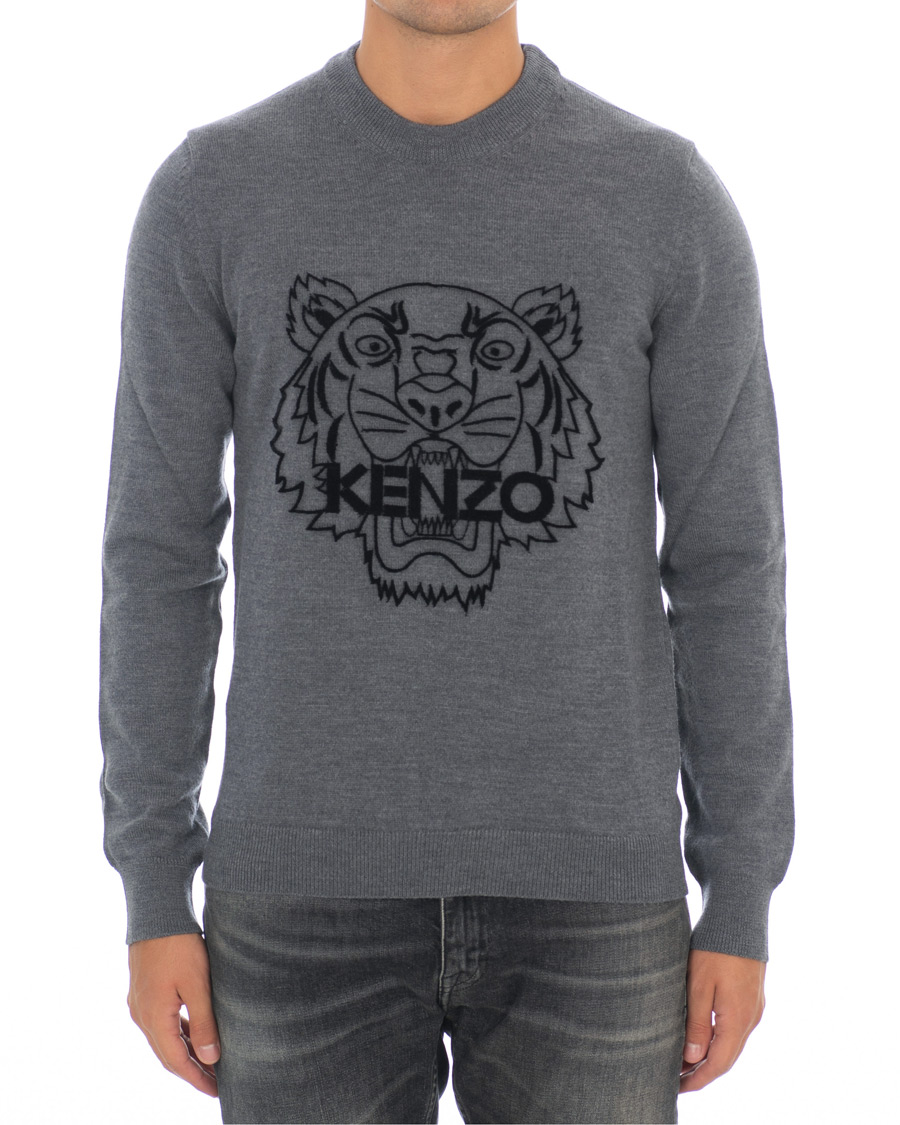 Mies | Puserot | KENZO | Tiger Head Jumper Grey