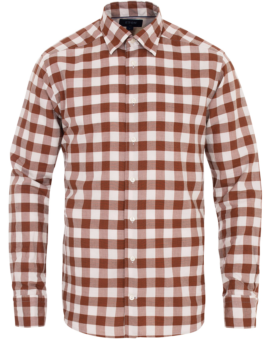 Mies | Kauluspaidat | Eton | Slim Fit Twill Button Under Shirt Red/White