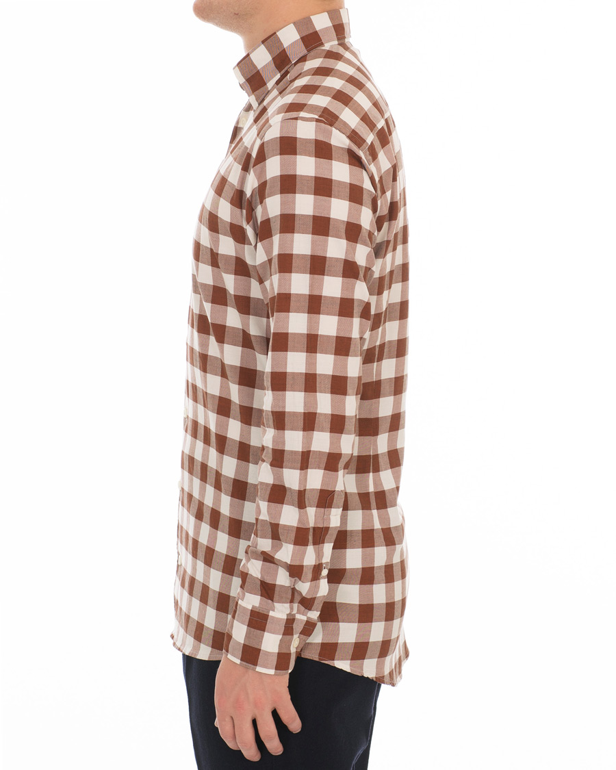 Mies | Kauluspaidat | Eton | Slim Fit Twill Button Under Shirt Red/White