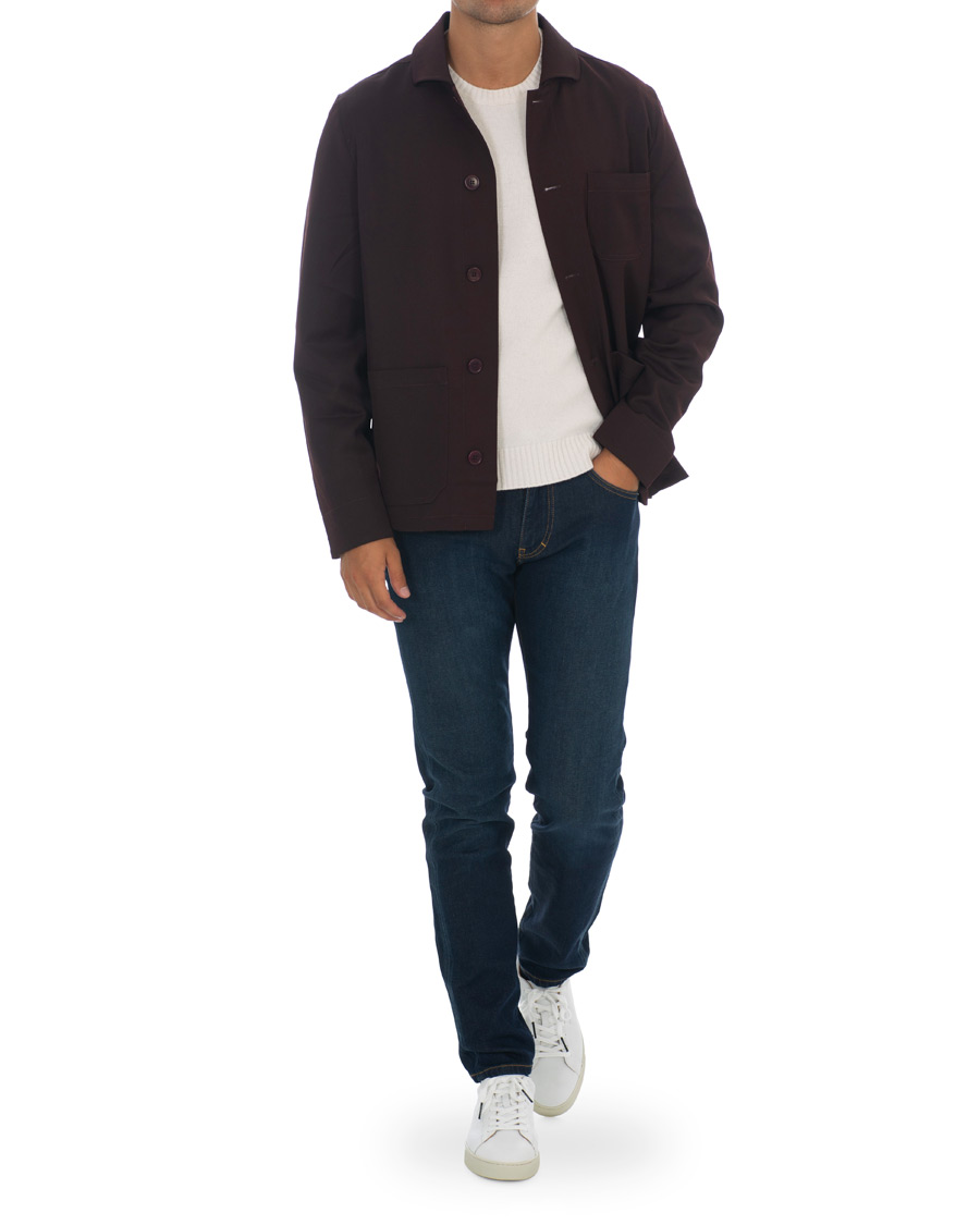 Mies | Pikkutakit | Filippa K | Luis Gabardine Blazer Jacket Deep Shiraz