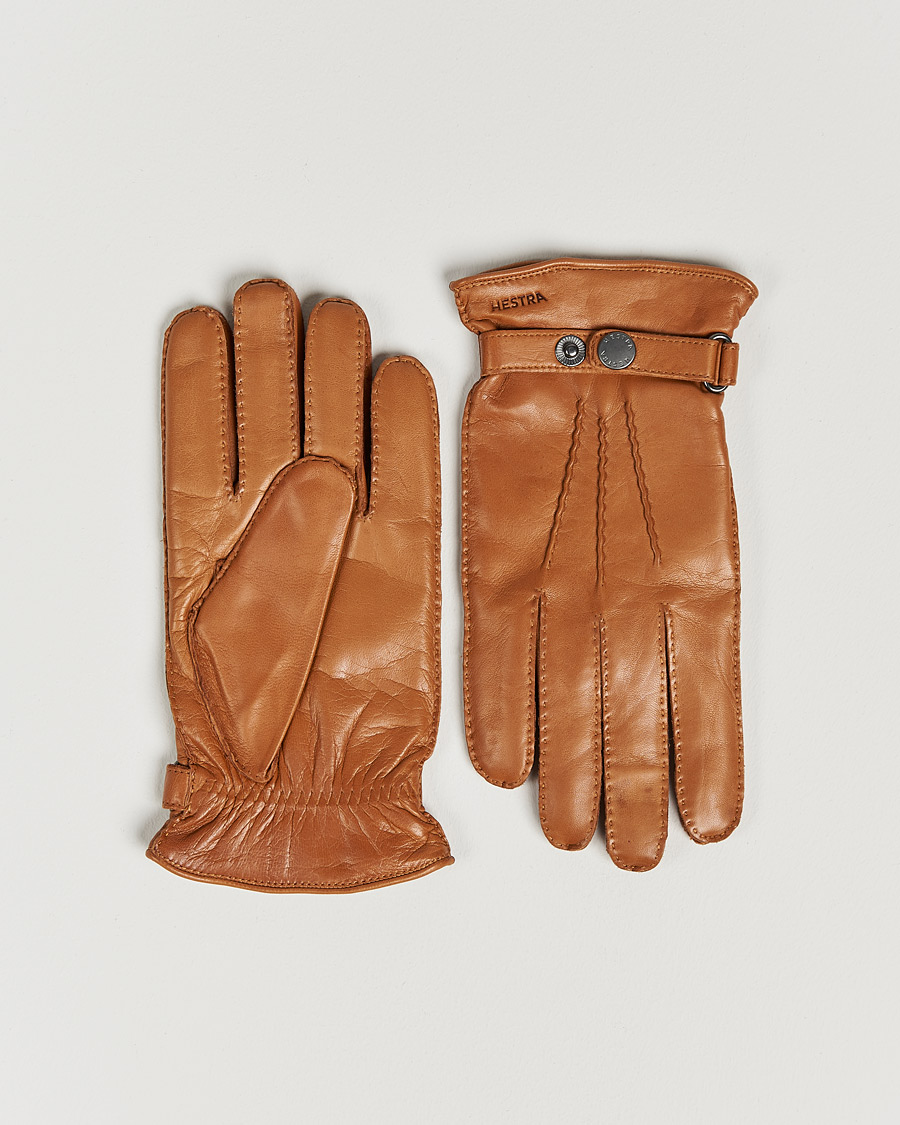 Miehet | Wardrobe Basics | Hestra | Jake Wool Lined Buckle Glove Cognac