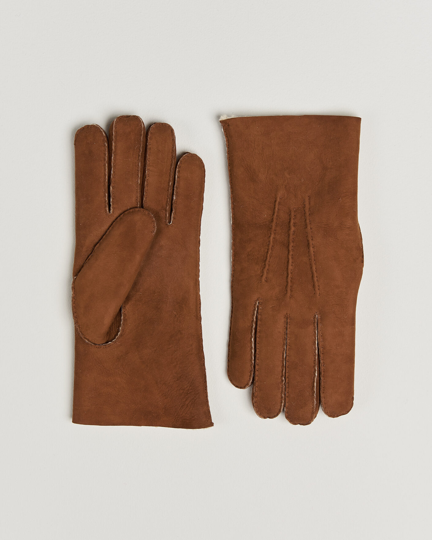 Mies | Käsineet | Hestra | Lambskin Suede Handsewn Glove Congac