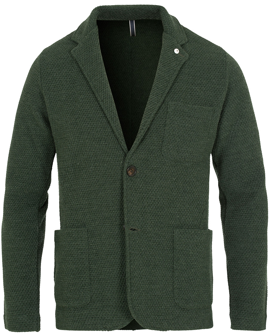 Mies | Pikkutakit | L.B.M. 1911 | Knitted Cardigan Blazer Green