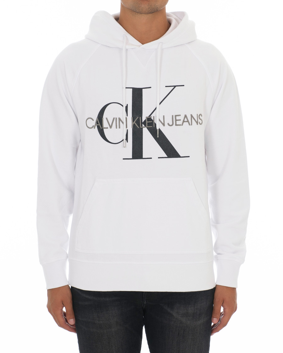 Mies | Puserot | Calvin Klein Jeans | Washed Monogram Hoodie White