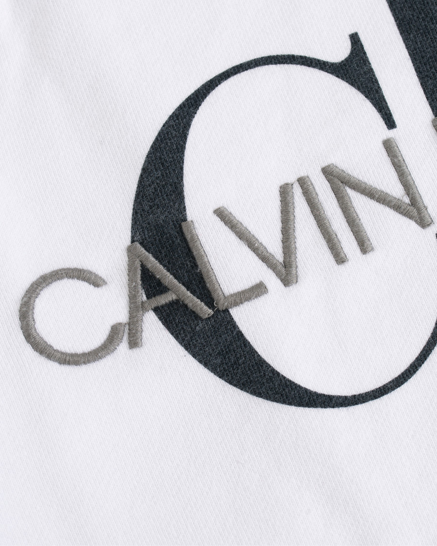 Mies | Puserot | Calvin Klein Jeans | Washed Monogram Hoodie White