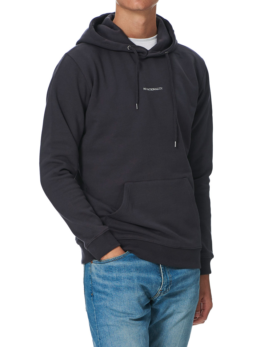 Mies | Puserot | NN07 | Barrow Printed Hoodie Navy Blue