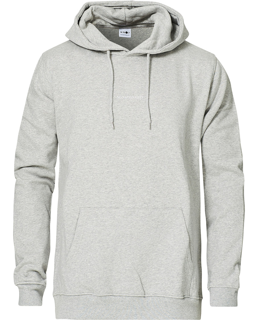 Mies | Puserot | NN07 | Barrow Printed Hoodie Light Grey Melange