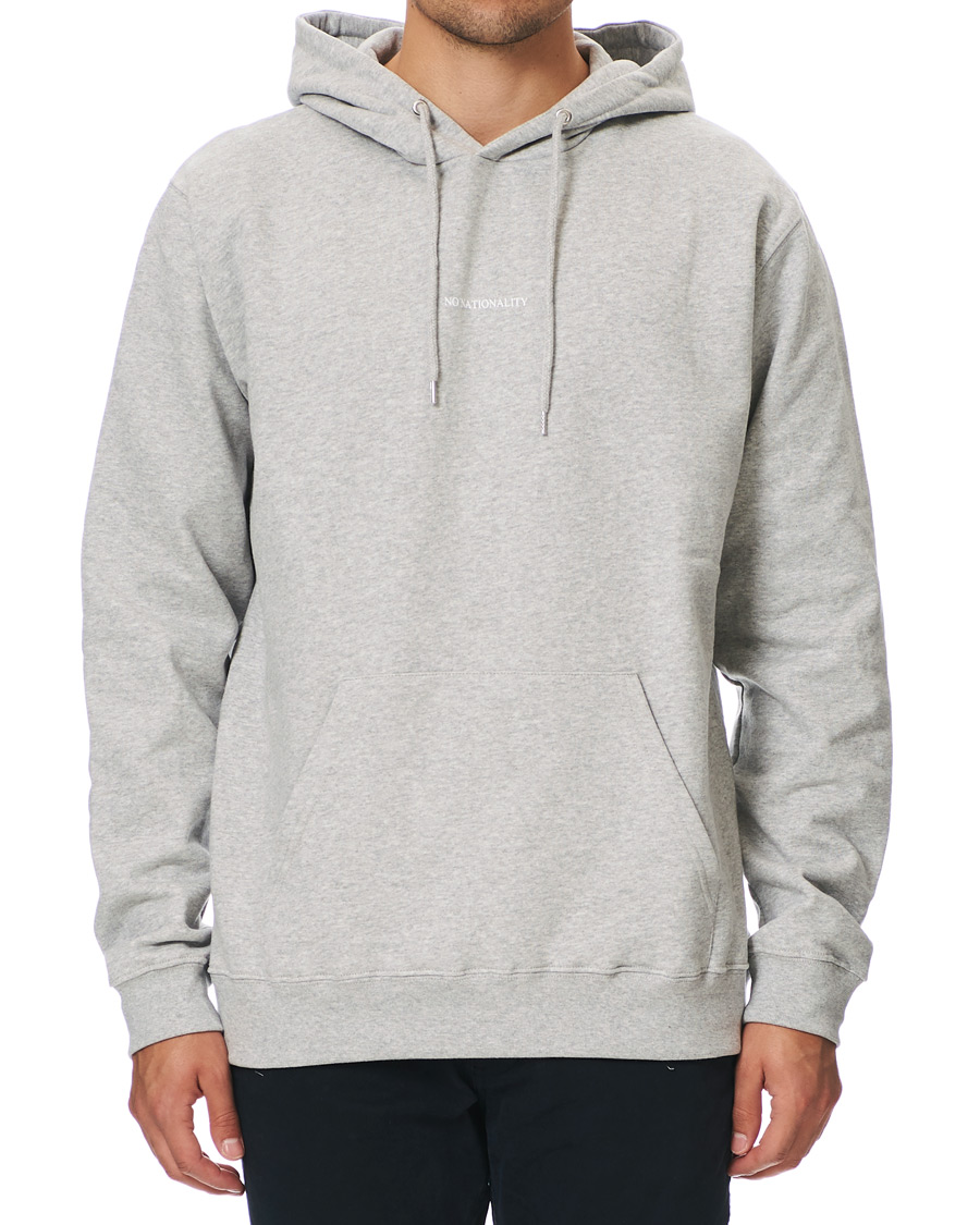 Mies | Puserot | NN07 | Barrow Printed Hoodie Light Grey Melange