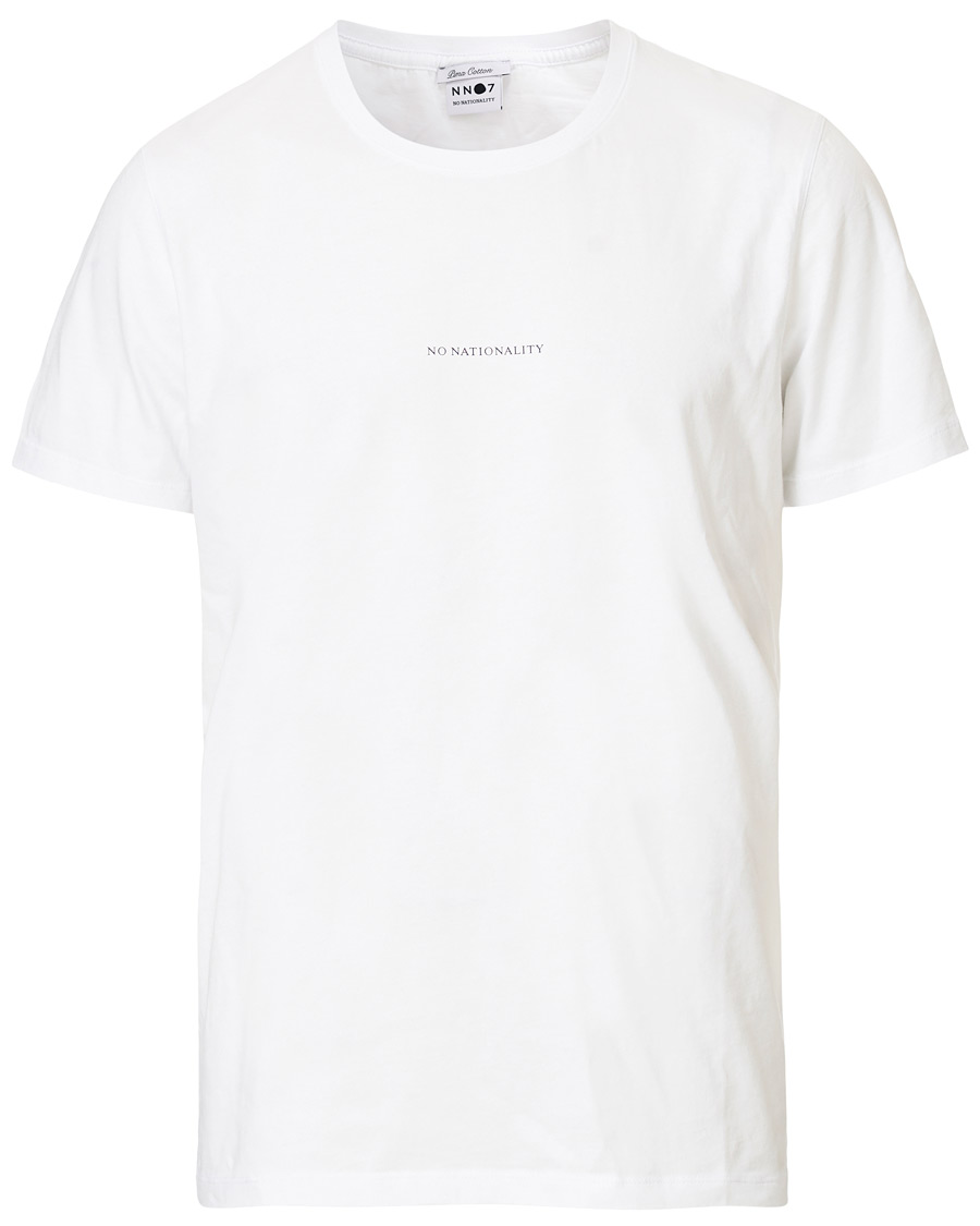 Mies | T-paidat | NN07 | Ethan Printed Crew Neck Tee White