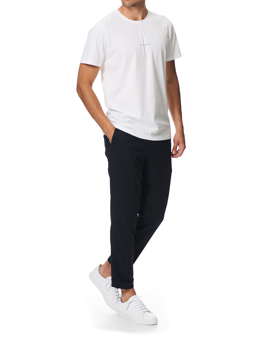 Mies | T-paidat | NN07 | Ethan Printed Crew Neck Tee White