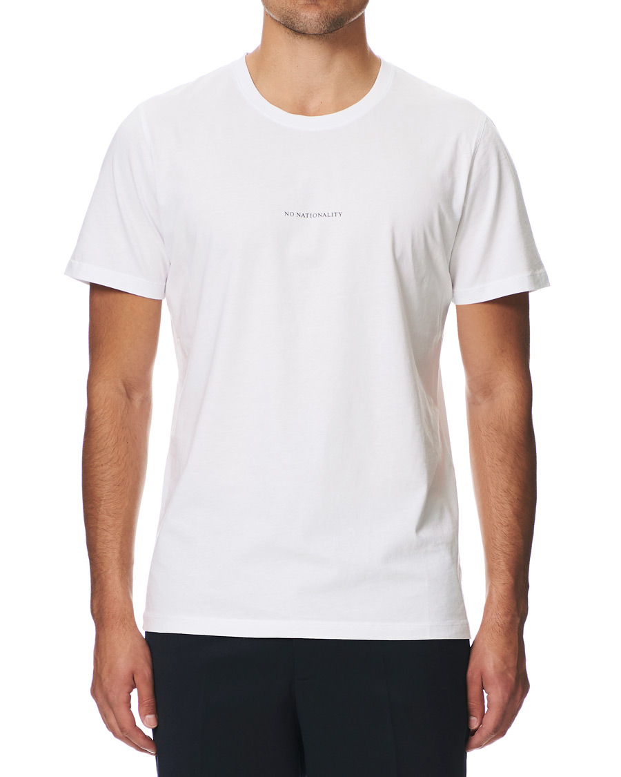Mies | T-paidat | NN07 | Ethan Printed Crew Neck Tee White