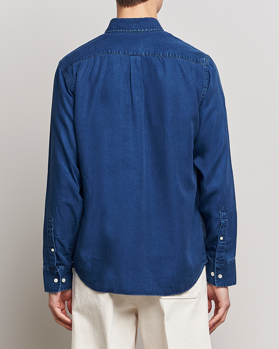 Mies | Kauluspaidat | NN07 | Levon Tencel Denim Shirt Dark Indigo
