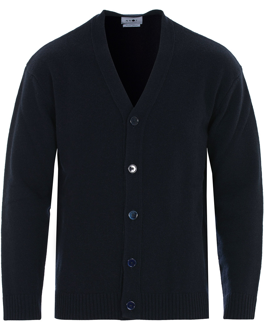 Mies | Puserot | NN07 | Bjorn Wool Cardigan Navy Blue