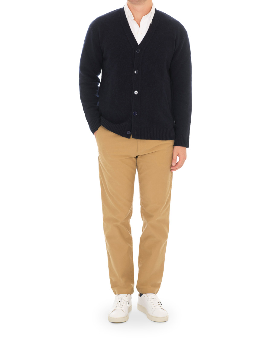 Mies | Puserot | NN07 | Bjorn Wool Cardigan Navy Blue