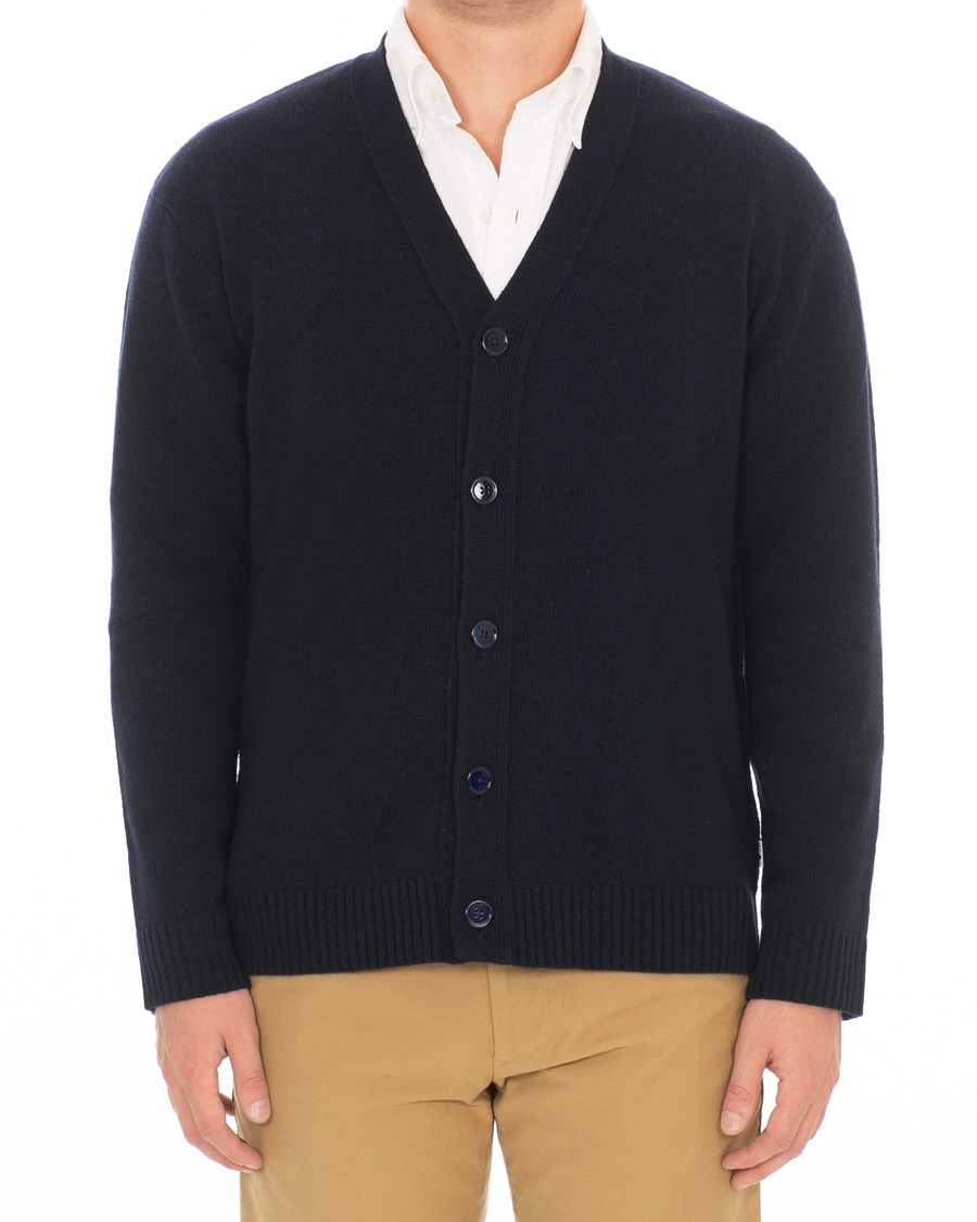 Mies | Puserot | NN07 | Bjorn Wool Cardigan Navy Blue