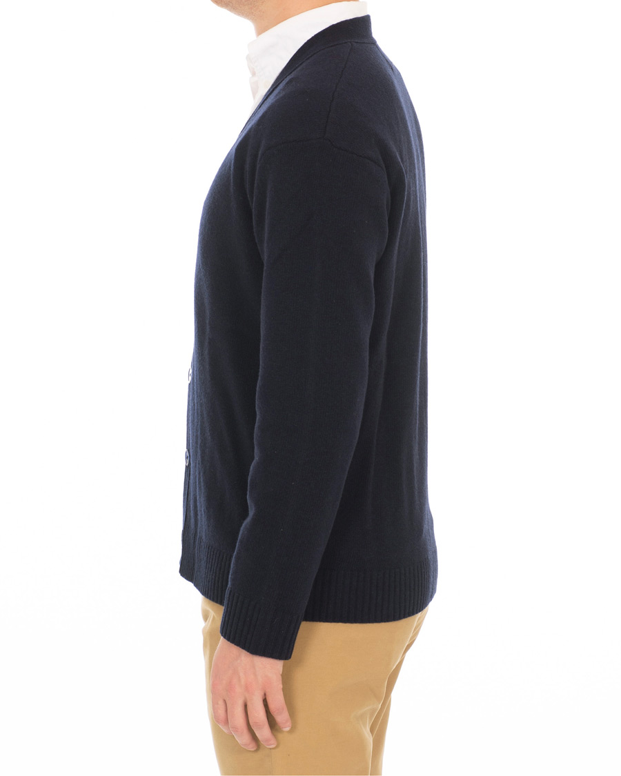 Mies | Puserot | NN07 | Bjorn Wool Cardigan Navy Blue