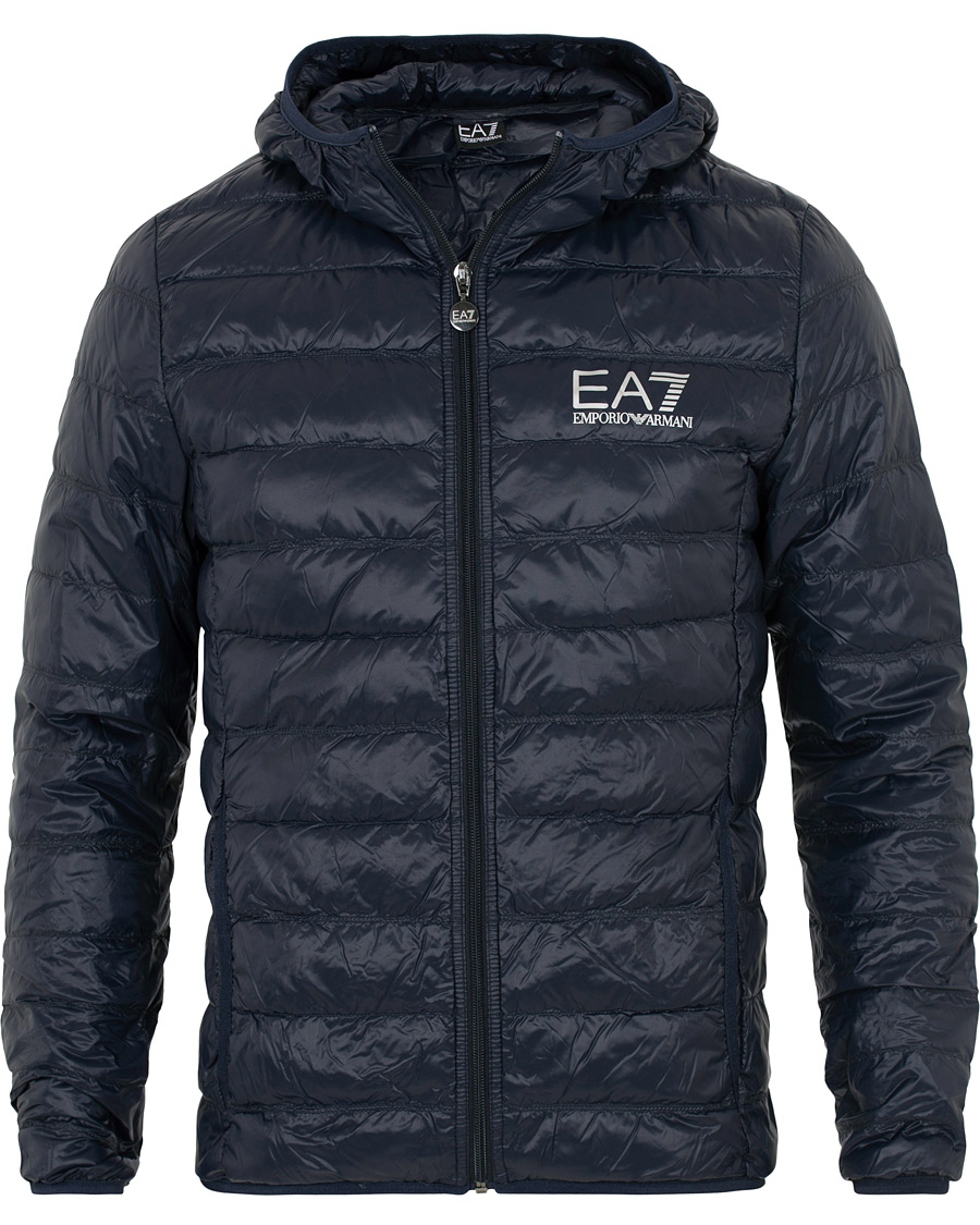 Mies | Takit | EA7 | Train Core Light Down Hoodie Jacket Navy