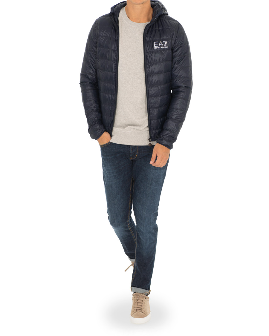 Mies | Takit | EA7 | Train Core Light Down Hoodie Jacket Navy