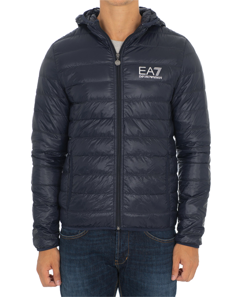 Mies | Takit | EA7 | Train Core Light Down Hoodie Jacket Navy