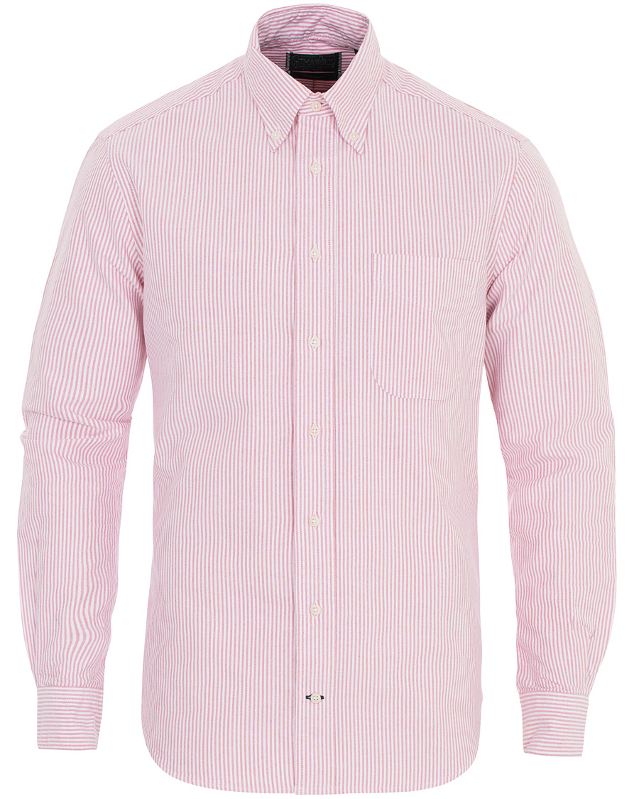 Mies | Kauluspaidat | Gitman Vintage | Button Down Striped Oxford Shirt Red