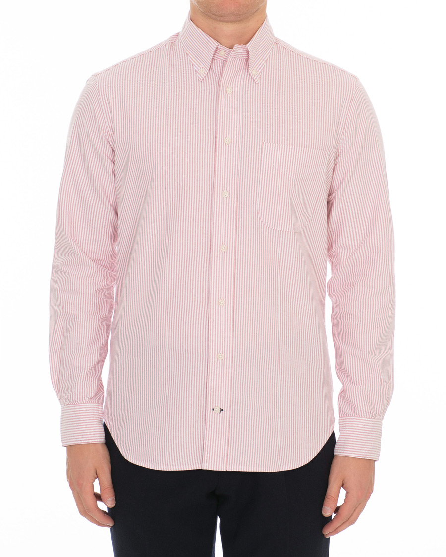 Mies | Kauluspaidat | Gitman Vintage | Button Down Striped Oxford Shirt Red