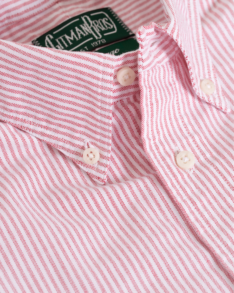 Mies | Kauluspaidat | Gitman Vintage | Button Down Striped Oxford Shirt Red