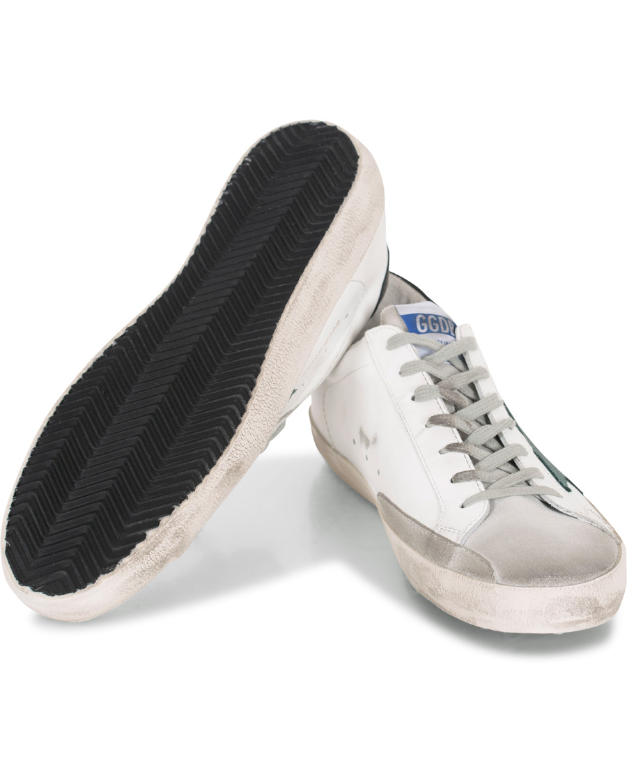 Mies | Golden Goose Deluxe Brand Green Star Superstar Sneaker White Calf | Golden Goose | Deluxe Brand Green Star Superstar Sneaker White Calf