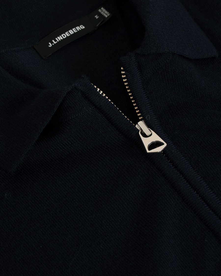 Mies | Puserot | J.Lindeberg | Nyle Full Zip Merino Navy