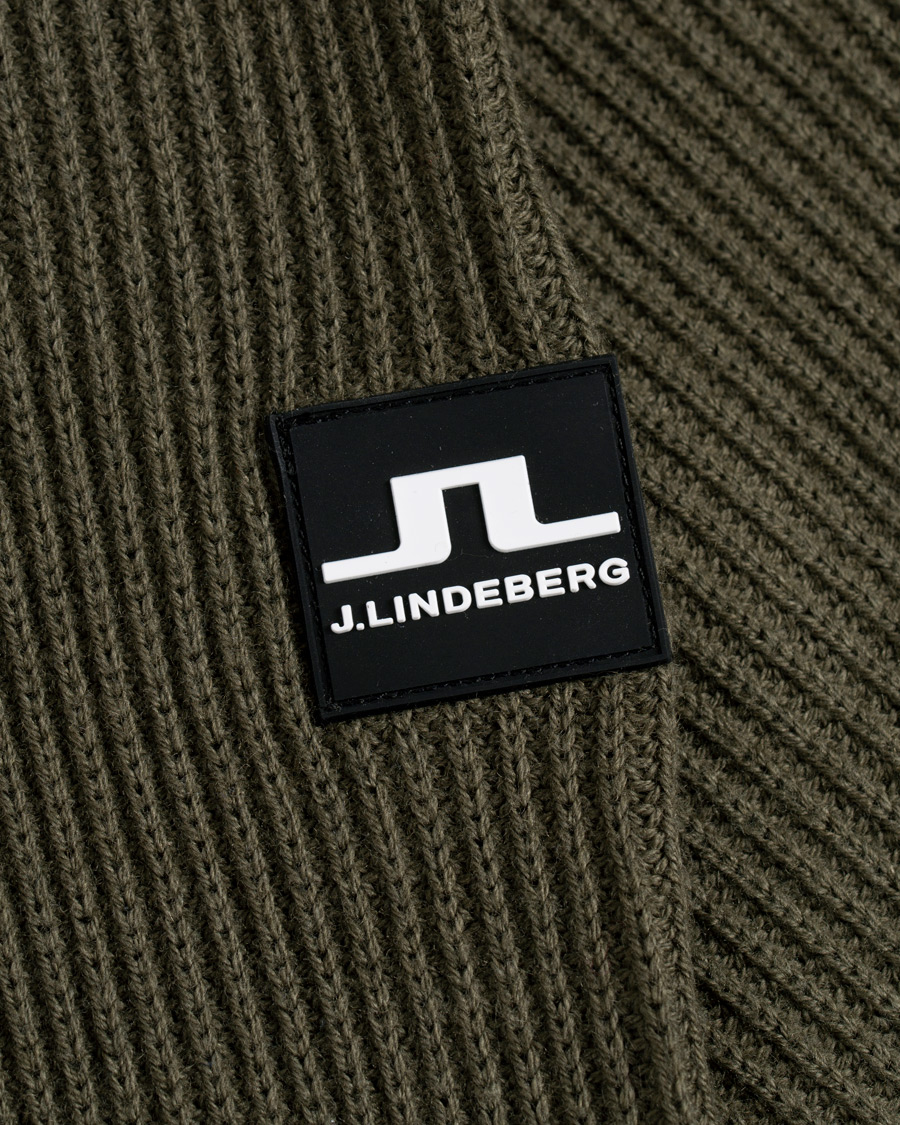 Mies | Puserot | J.Lindeberg | Carlo Cotton/Wool Full Zip Green