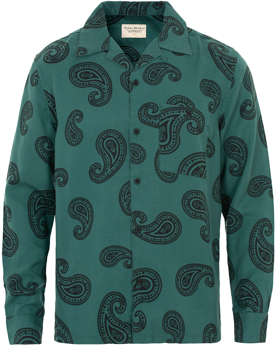 Mies | Kauluspaidat | Nudie Jeans | Vidar Paisley Shirt Kattegat