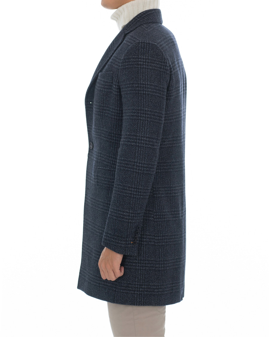 Mies | Takit | Morris | Wesley Check Coat Navy
