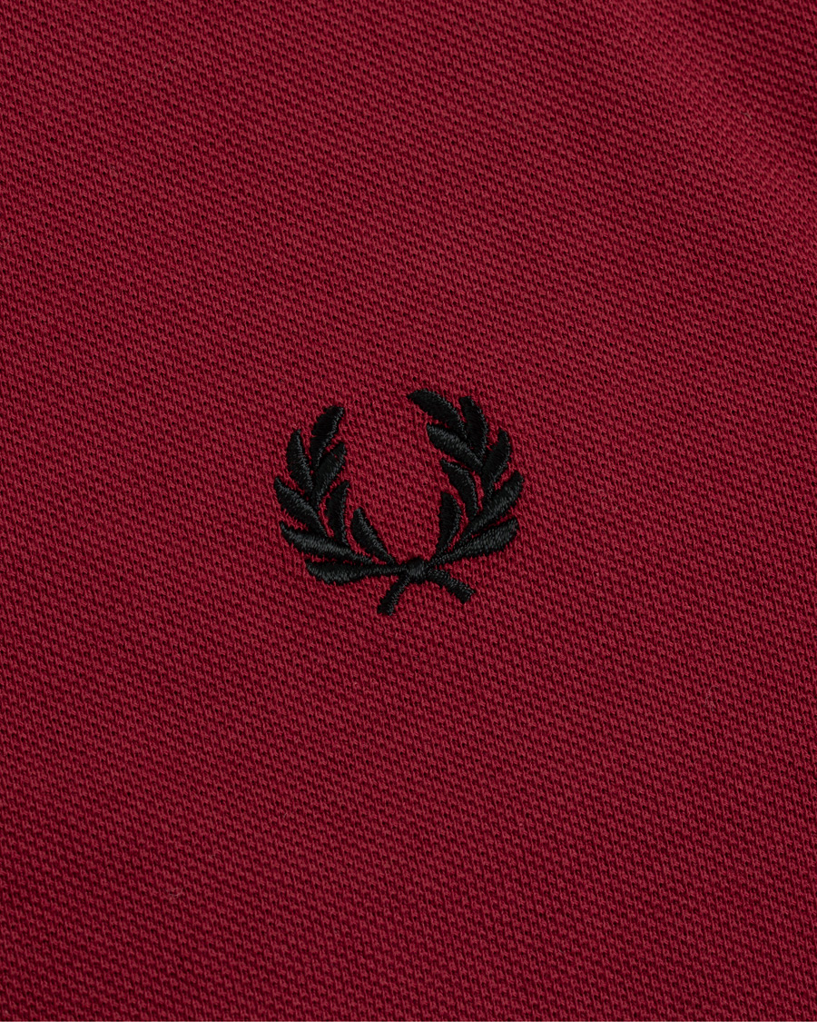 Mies | Puserot | Fred Perry | Slim Fit Long Sleeve Polo Twin Tip Wine Red