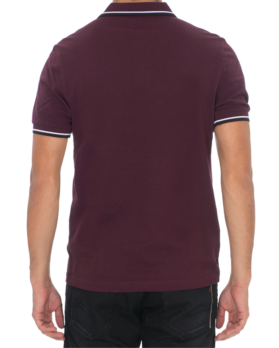 Mies | Pikeet | Fred Perry | Slim Fit Polo Twin Tip Wine Red/White
