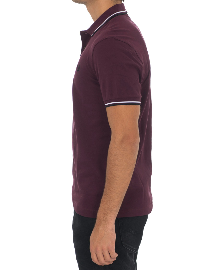 Mies | Pikeet | Fred Perry | Slim Fit Polo Twin Tip Wine Red/White