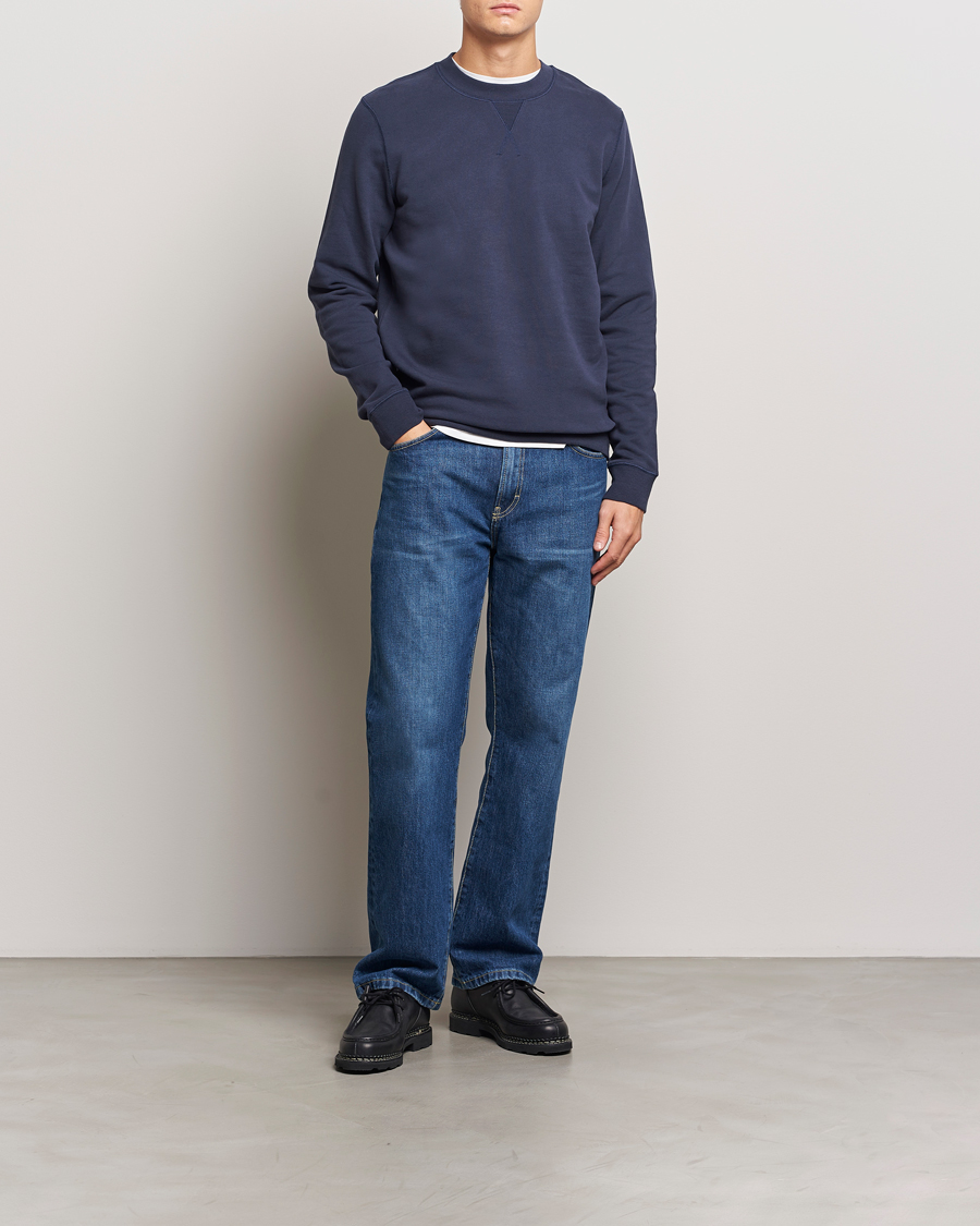 Mies | Puserot | Sunspel | Loopback Sweatshirt Navy
