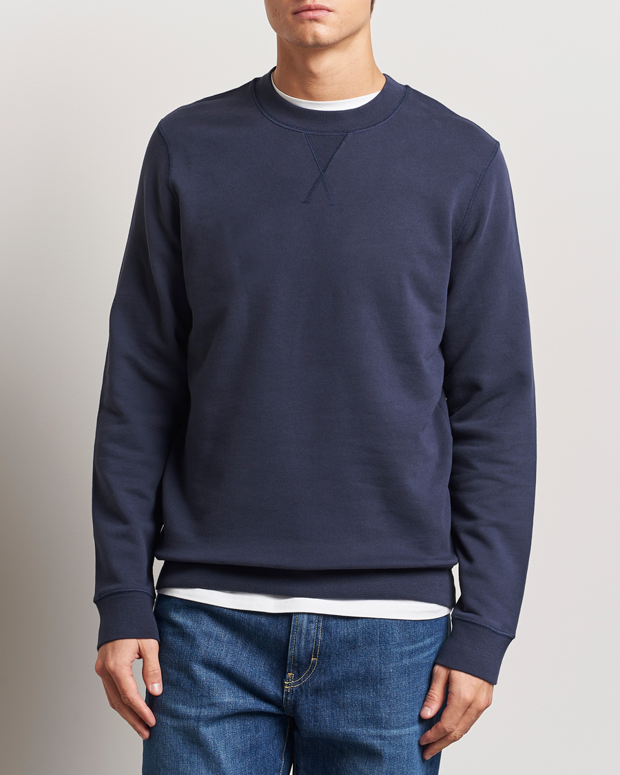 Mies | Puserot | Sunspel | Loopback Sweatshirt Navy