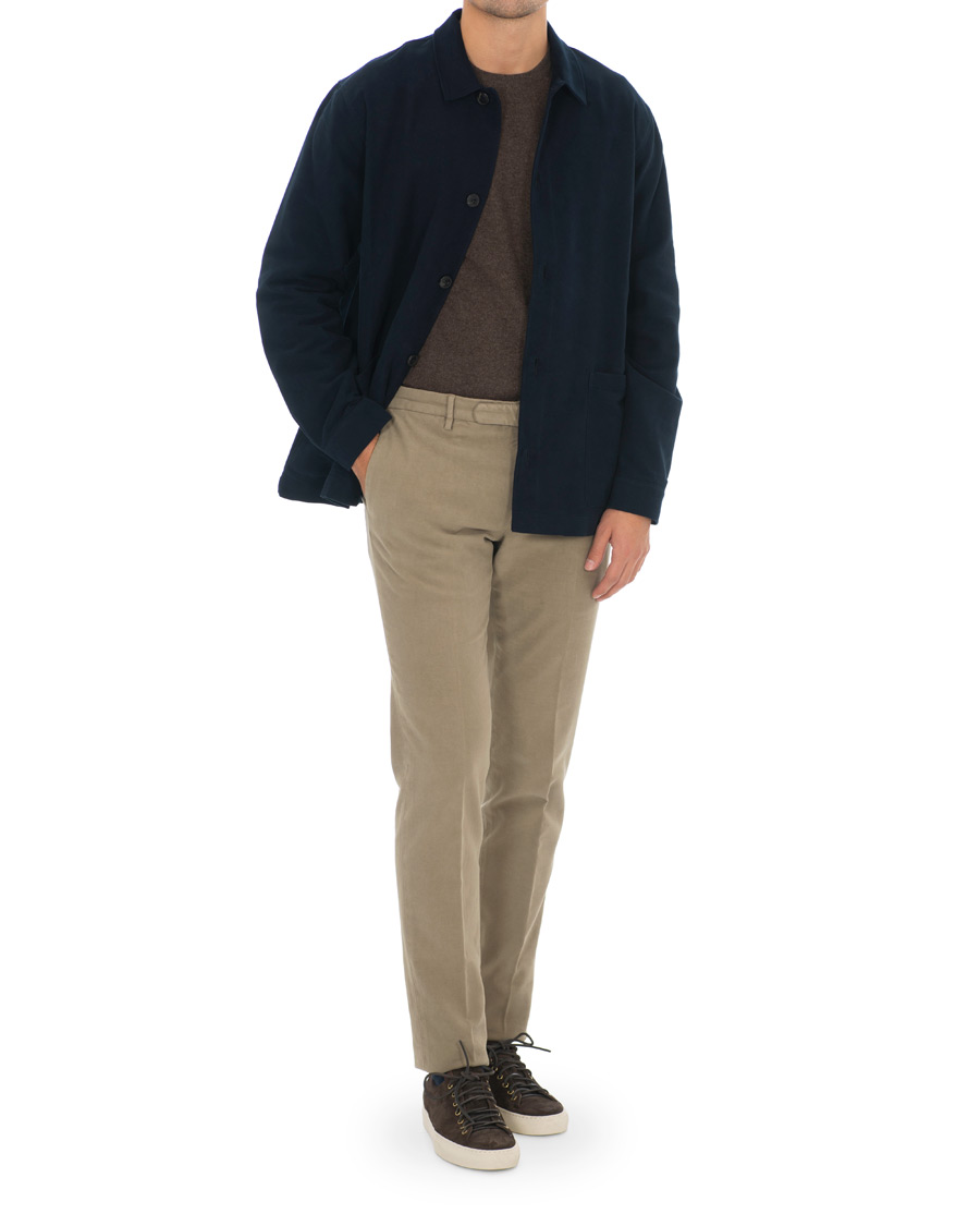 Mies | Kauluspaidat | Sunspel | Twin Pocket Moleskin Jacket Navy