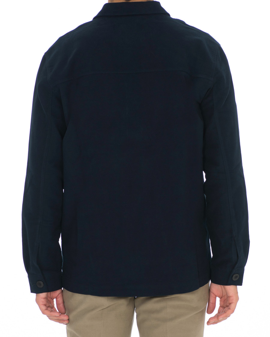 Mies | Kauluspaidat | Sunspel | Twin Pocket Moleskin Jacket Navy