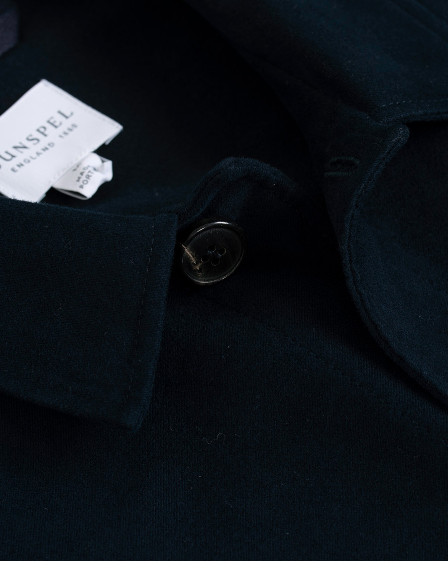 Mies | Kauluspaidat | Sunspel | Twin Pocket Moleskin Jacket Navy