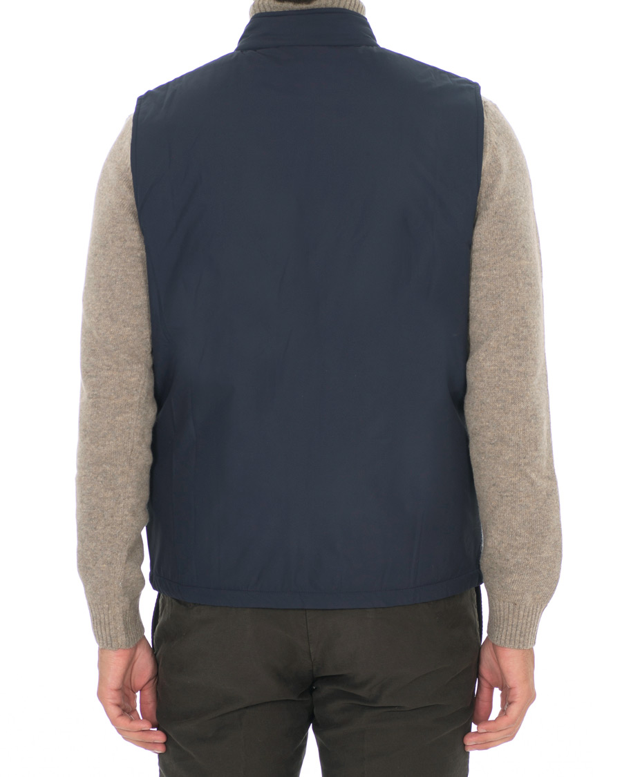 Mies | Takit | Sunspel | Padded Full Zip Gilet Navy