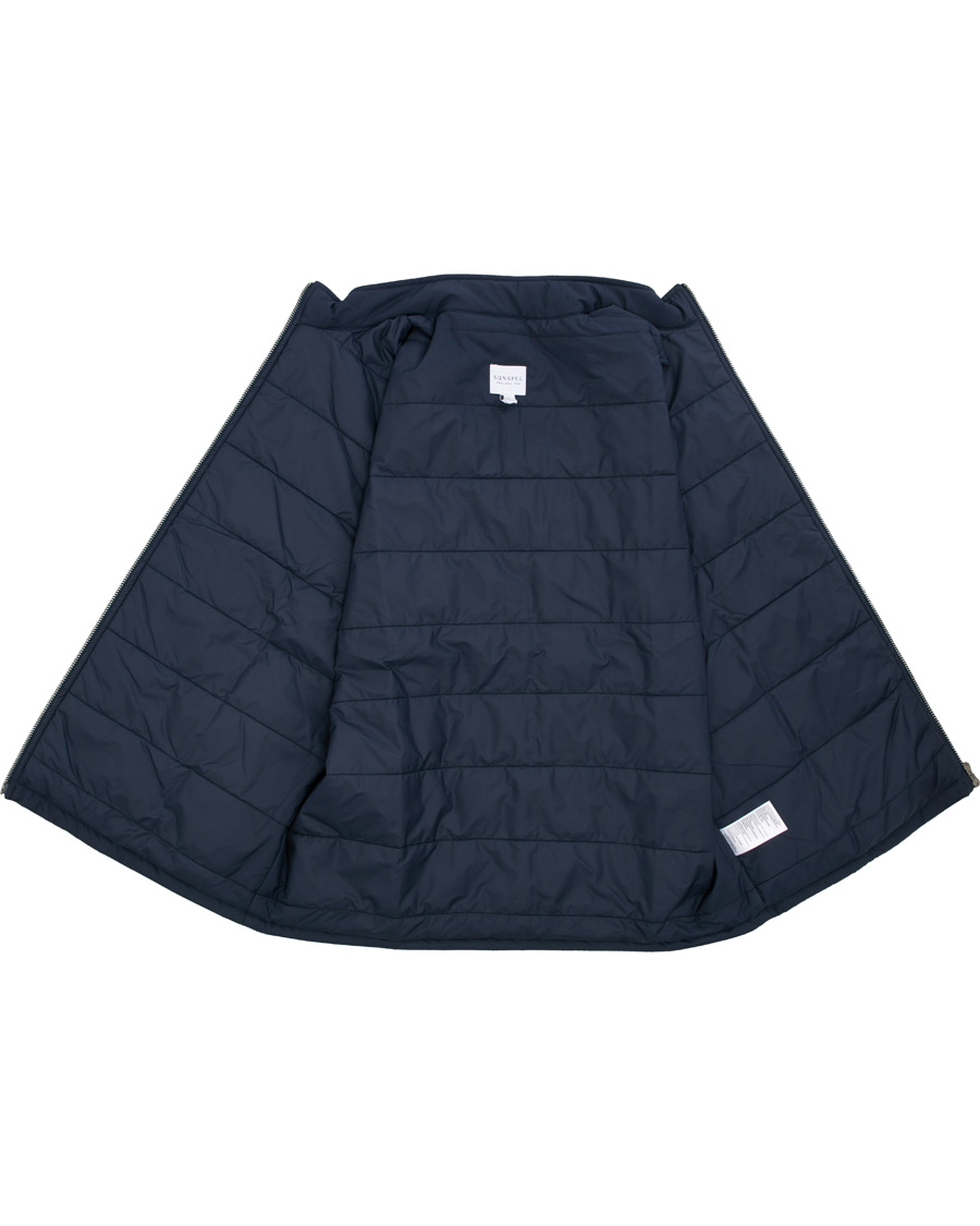 Mies | Takit | Sunspel | Padded Full Zip Gilet Navy