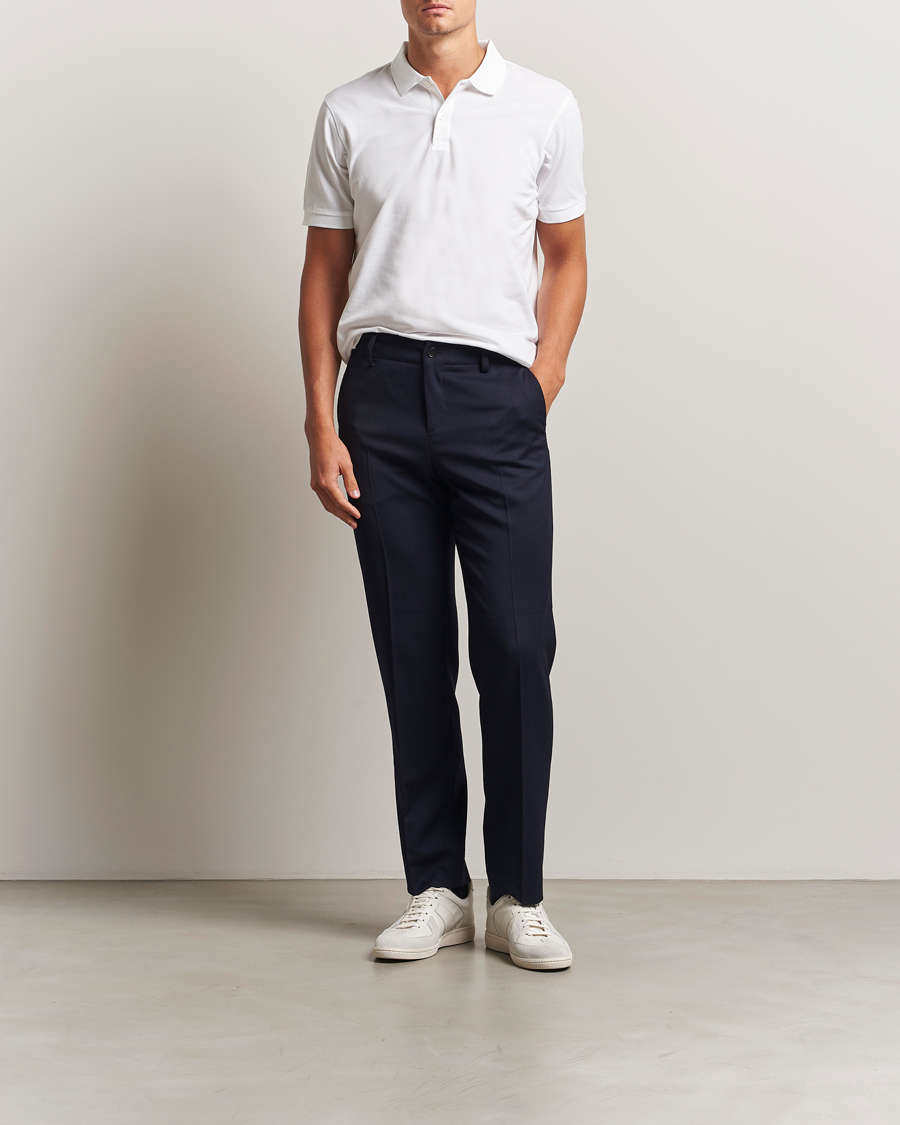 Mies | Pikeet | Sunspel | Short Sleeve Pique Polo White