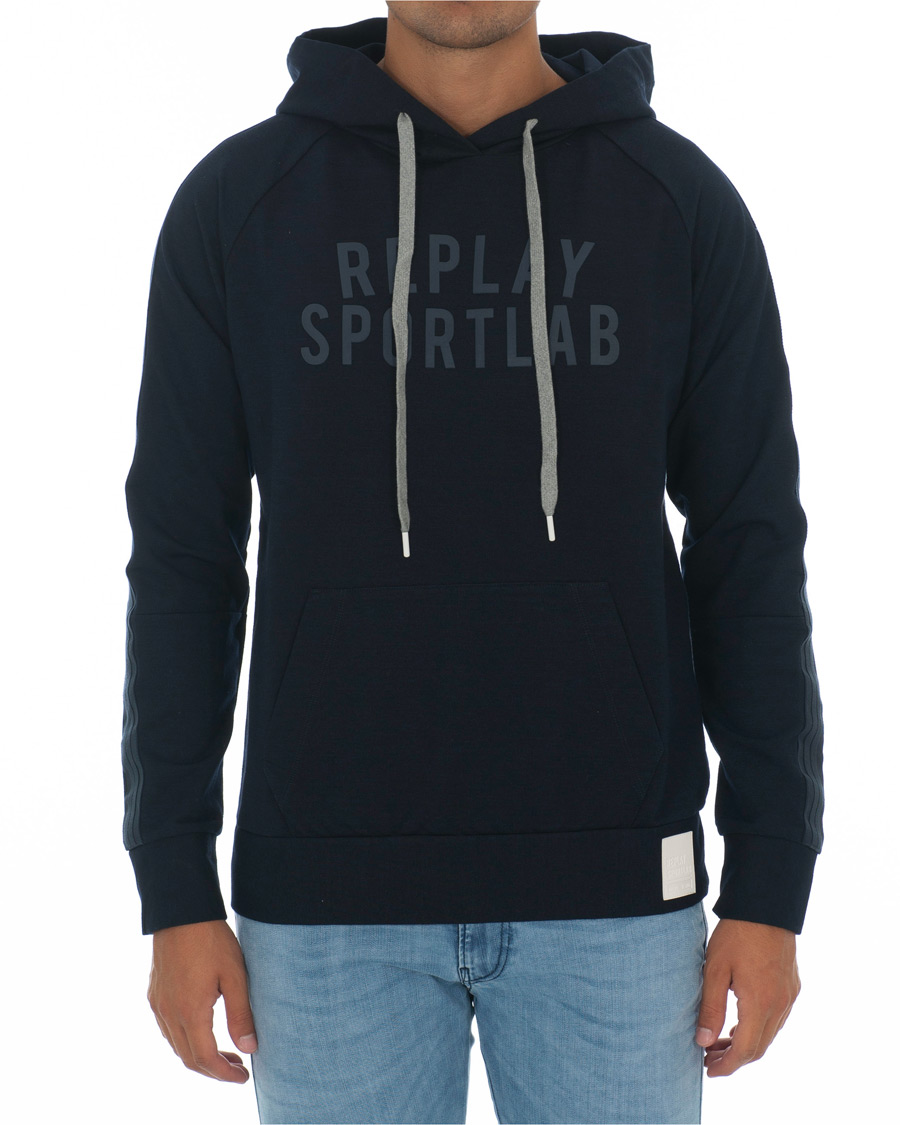 Mies | Puserot | Replay | SportLab Pullover Hoodie Denim Blue