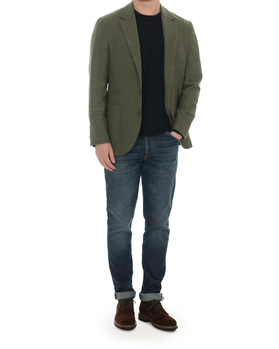 Mies | Pikkutakit | Brunello Cucinelli | Cashmere Blend Patch Pocket Blazer Green