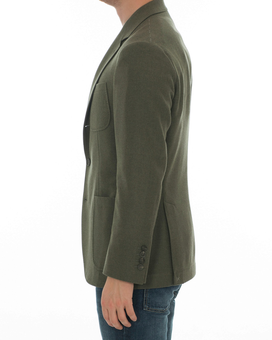 Mies | Pikkutakit | Brunello Cucinelli | Cashmere Blend Patch Pocket Blazer Green